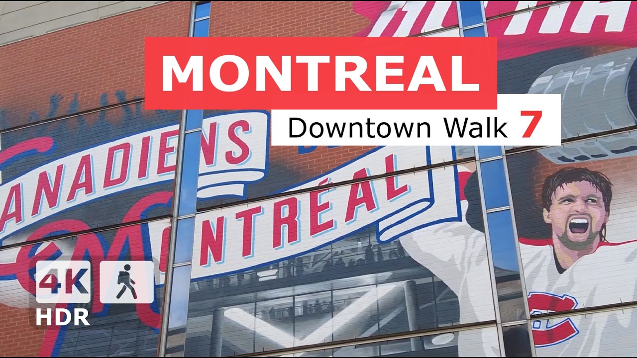 [ 4K ] Downtown Montreal Walking Tour 7 | Bell Centre + | Quebec Canada 2024