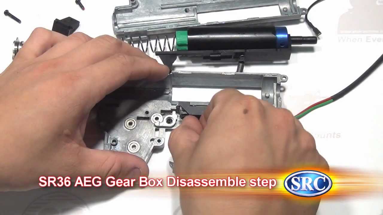 SRC SR36 AEG  6mm Airsoft Rifle Gear Box Disassemble & Assemble step