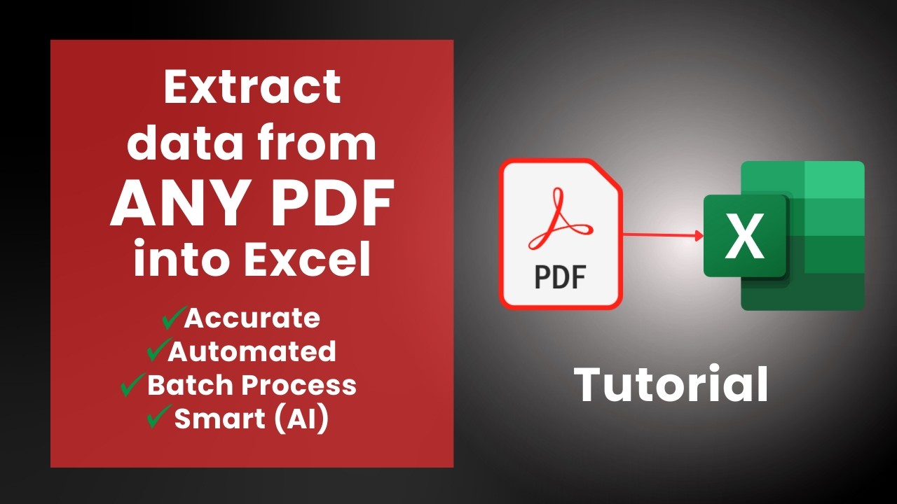 How to Convert ANY PDF to Excel (The BEST method)