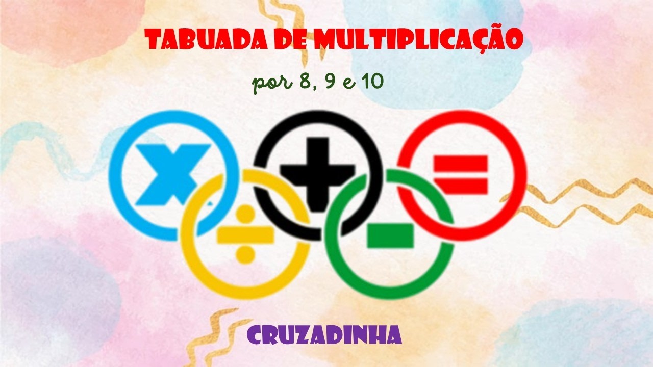 Cruzadinha com Tabuada de Multiplicação por 8, 9  e 10
