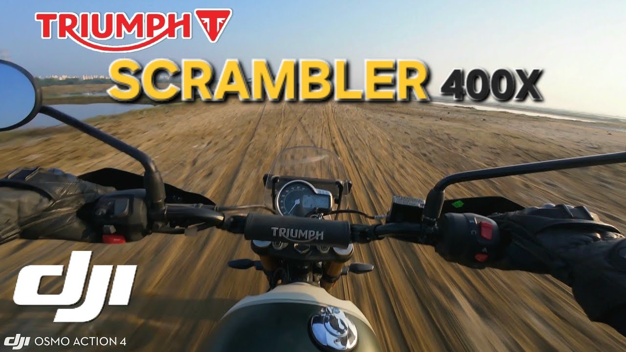 Triumph scrambler 400x | Pure Exhaust Riding Sound High RPM