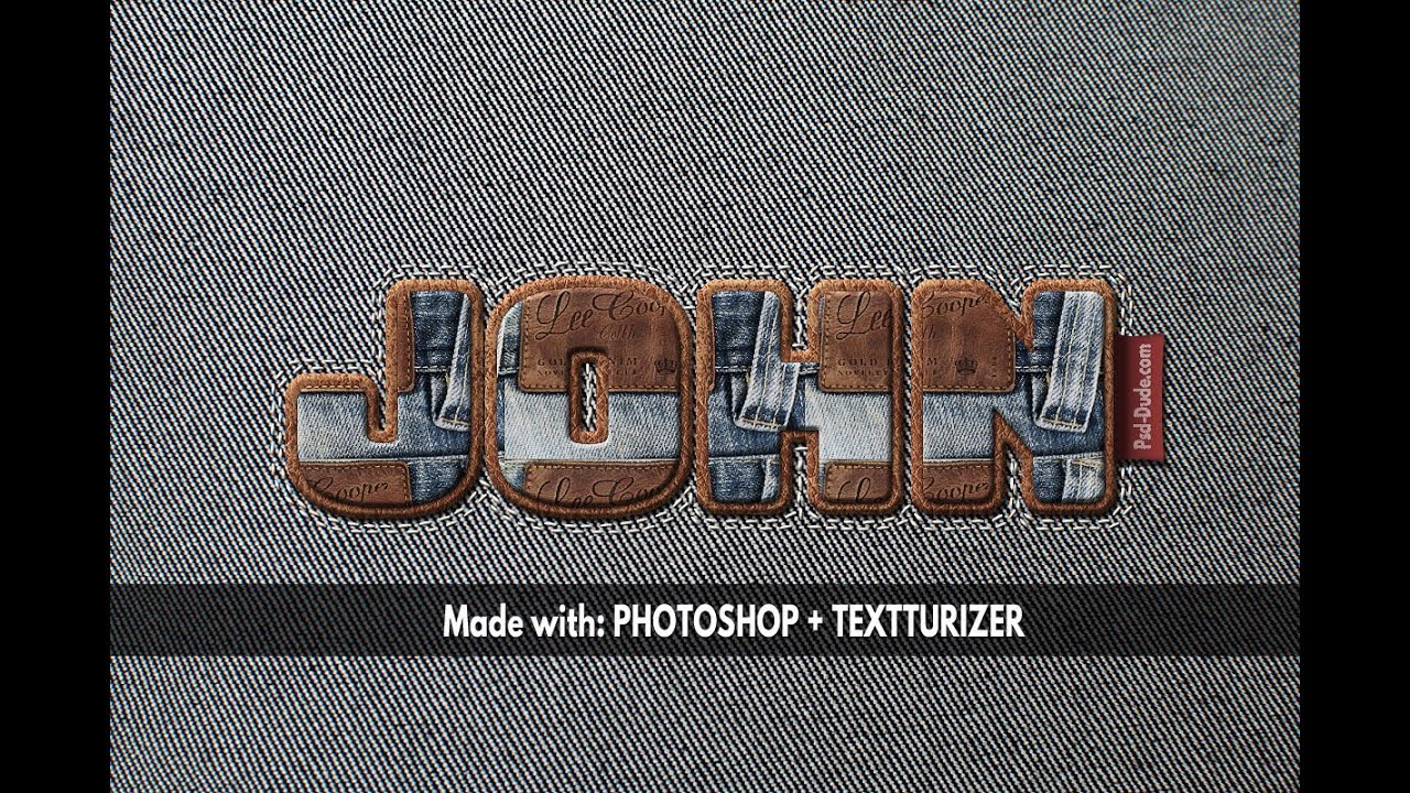 How To Create A Stitch Jeans And Leather Text Effect In Photoshop