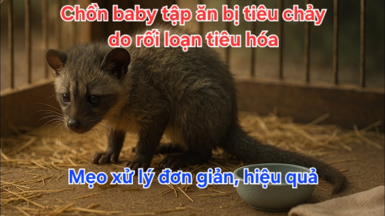 Mẹo xử lý chồn baby bị tiêu chảy khi tập ăn
