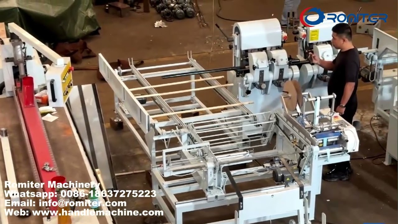Automatic Wooden Mop Broom Handle Round Forming Threading Sanding Production Line