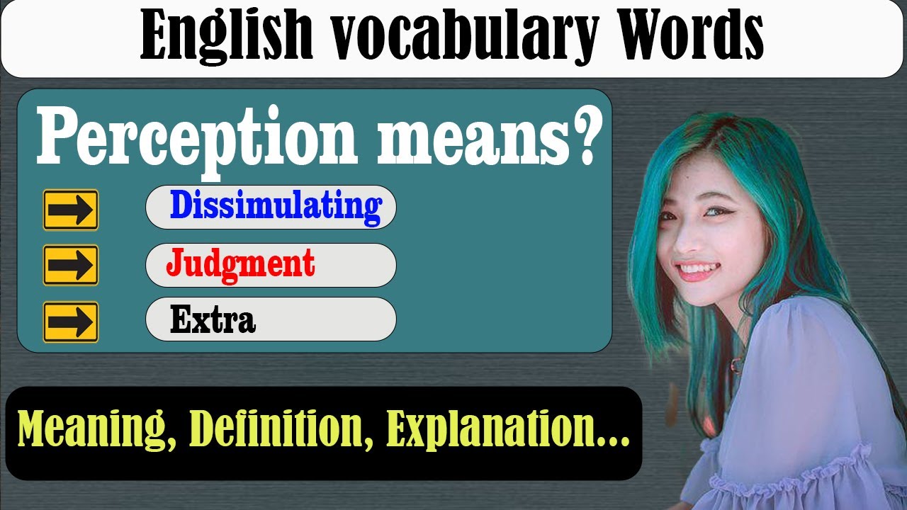 What does Perception mean? | What is Perception ? | Perception meaning in English | English Grammar