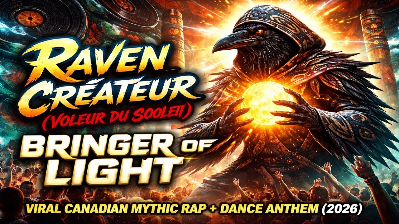 Raven Créateur (Voleur du Soleil) — BRINGER OF LIGHT | Viral Canadian Mythic Rap Dance Anthem (2026)