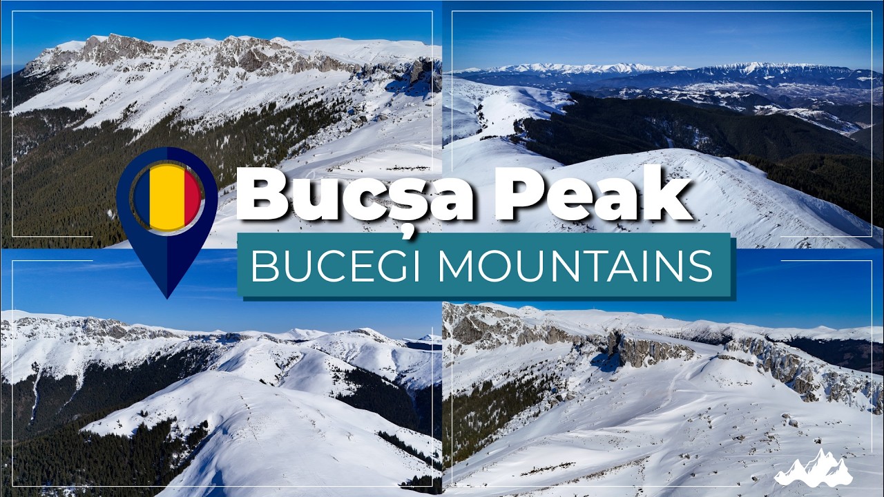 Bucșa Peak 1848m: Winter Wonderland in the Bucegi Mountains (4K Drone)
