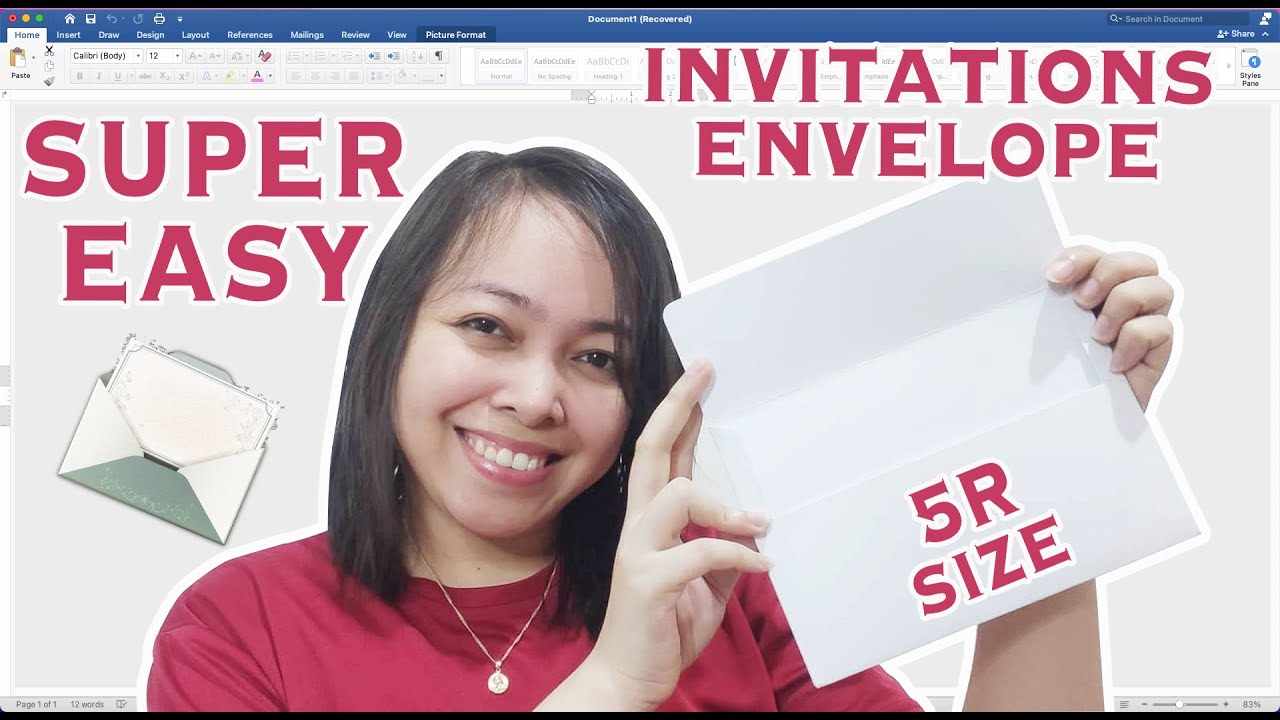 SUPER EASY DIY 5R SIZE INVITATION ENVELOPE | Cassy Soriano