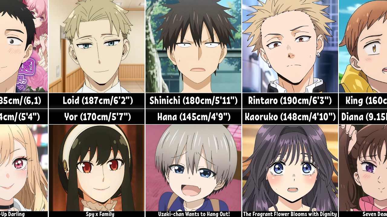 Anime Couples with the Biggest Height Difference