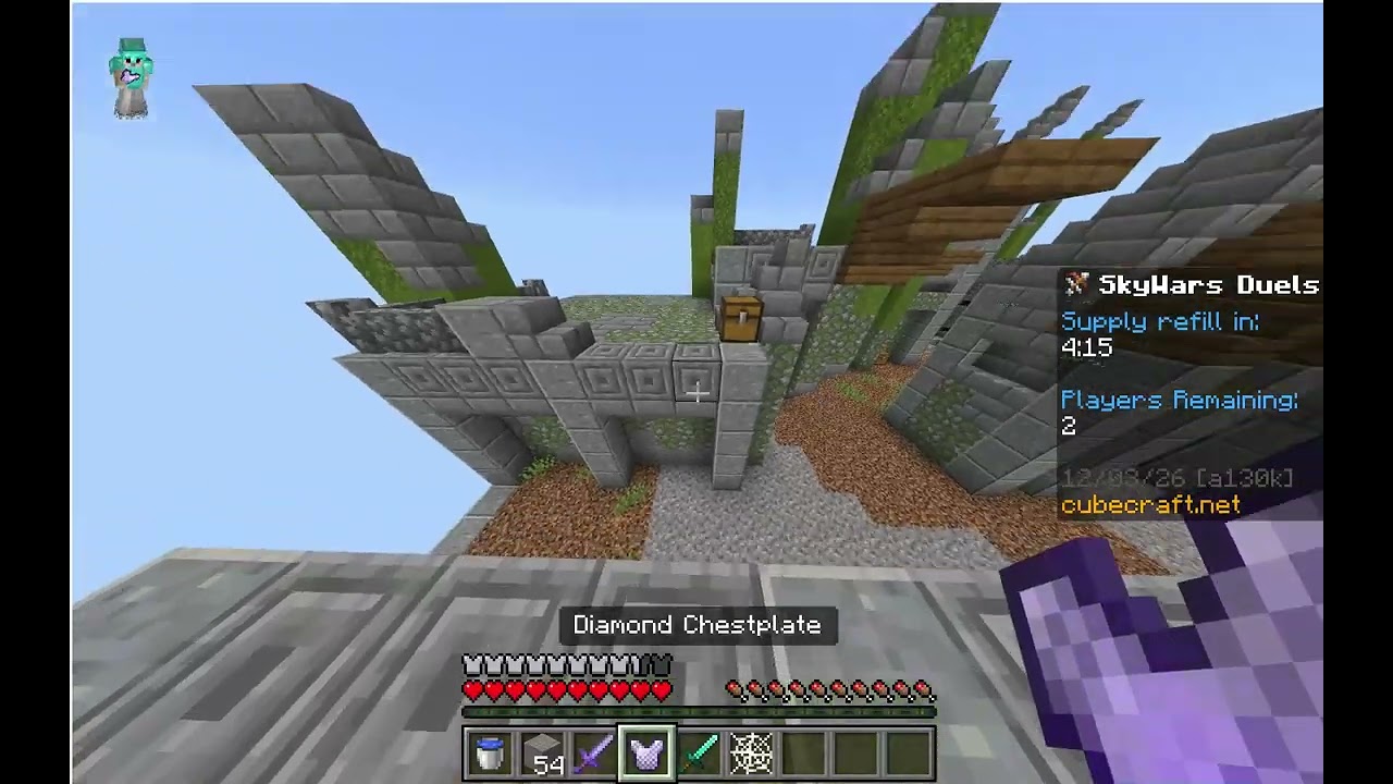 Wait for the next #trending video in minecraft cubecraft 1v1 sky warr