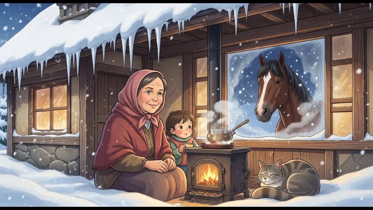 Beneath the Snow, the Village Dreams — A Winter Night Story  Ghibli Style