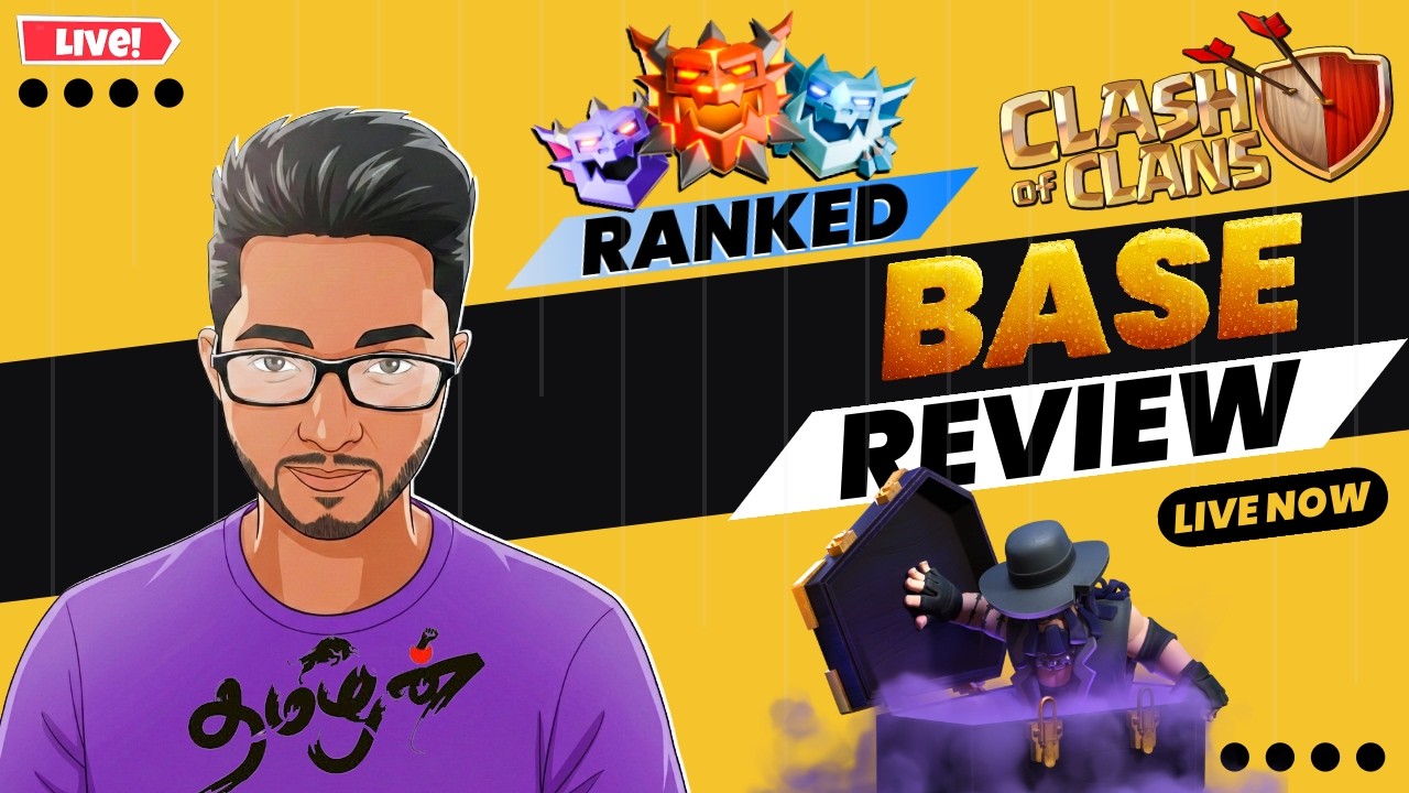 🔴LIVE || தமிழ் || BASE VIST🔥|| CLAN RUSH EVENT SOON☠️ || #clashofclans #tamil #cwl