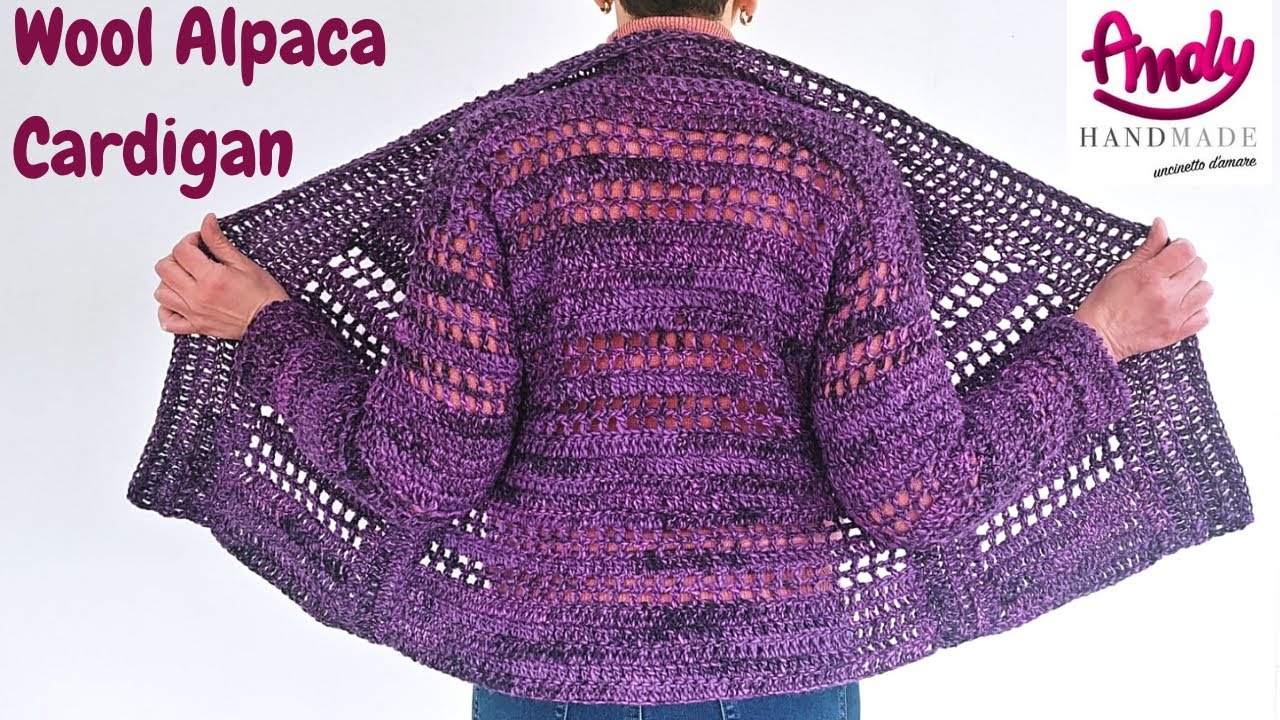 TUTORIAL CARDIGAN WOOL  Uncinetto Facile Andy Handmade