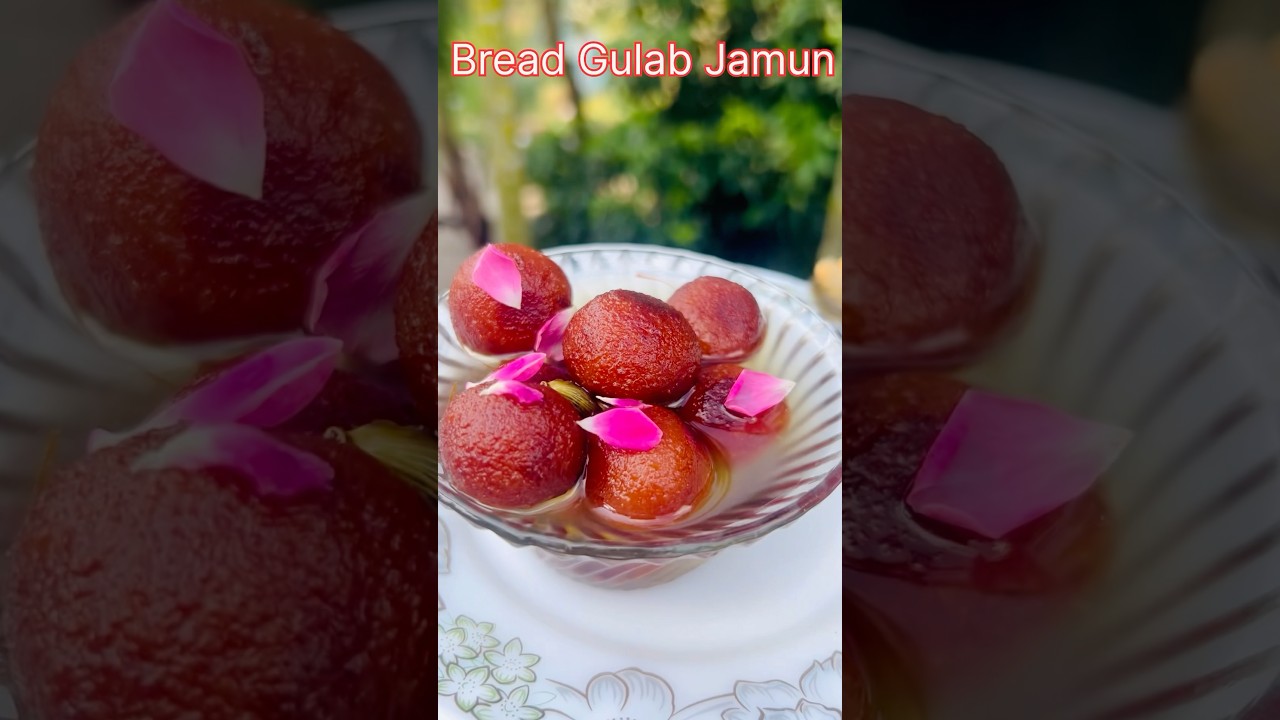 Instant Bread Gulab Jamun Recipe #shorts #gulabjamun #recipe #desserts #trending #shortsfeed #viral