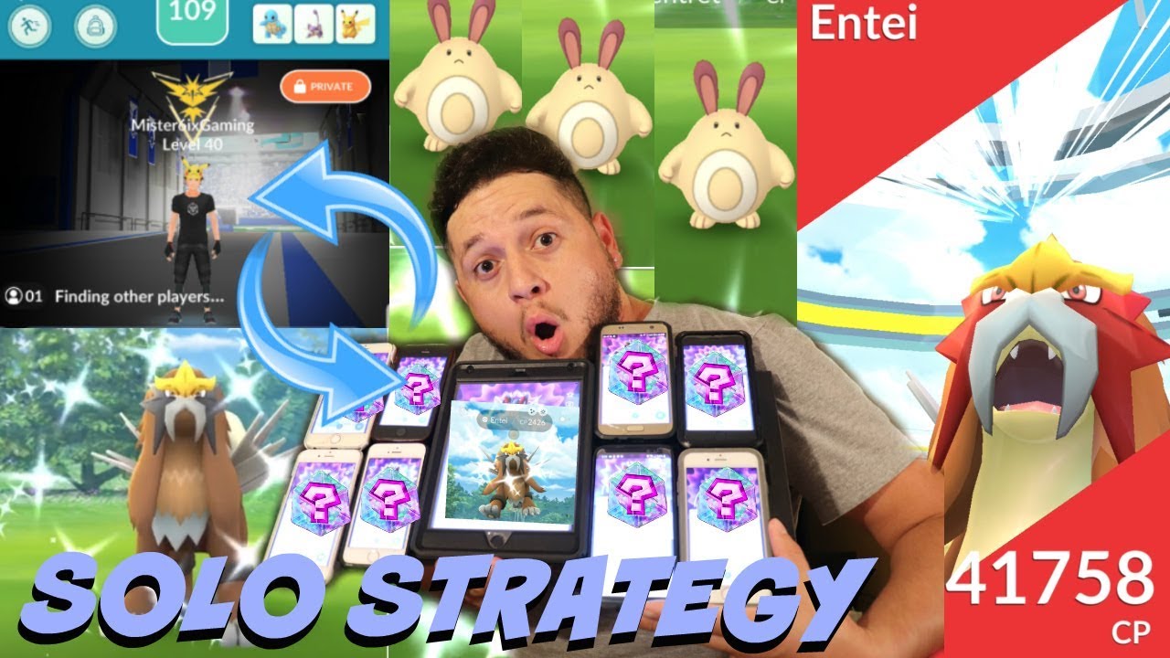HOW TO SOLO PLAYER SHINY ENTEI LVL5 RAIDS RURAL PLAY STYLE 3x SHINY SENTRET ULTRA BONUS POKEMON GO