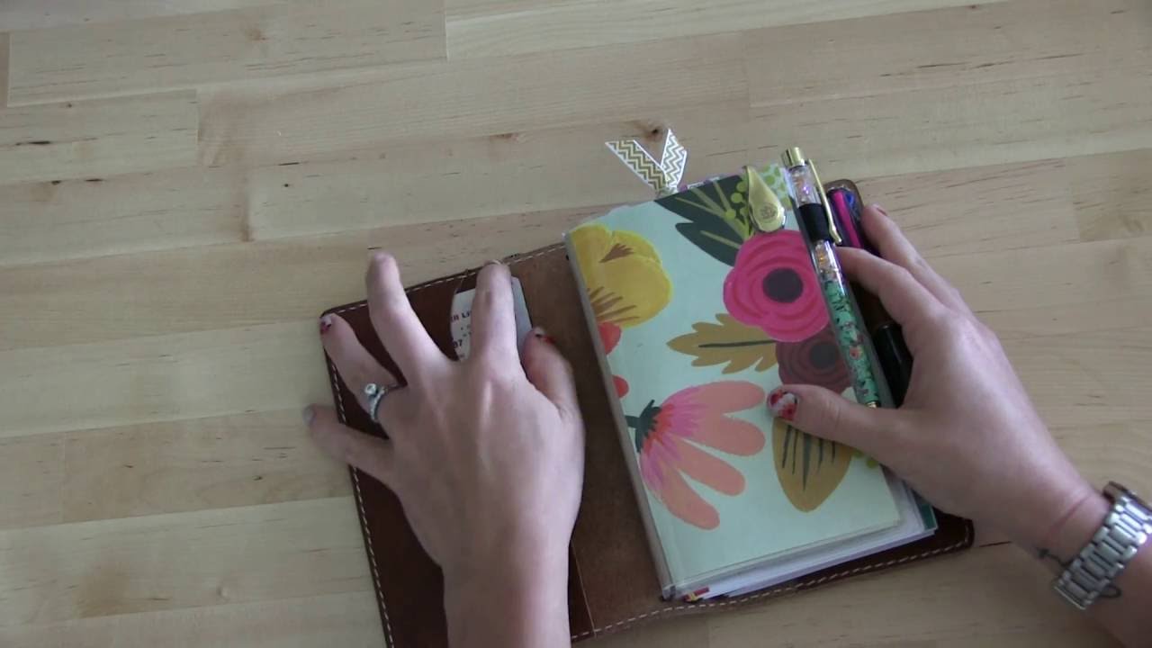 Personal Sized Chic Sparrow Travelers Notebook Set-up