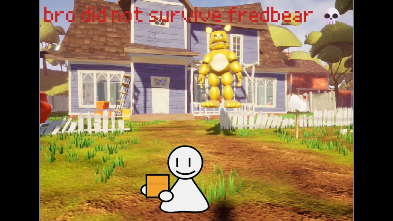Playing the hello neighbor fredbear mod(make sure to have sound at 100%)