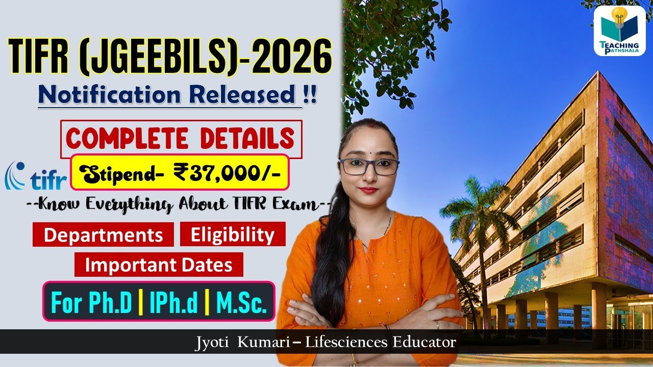 TIFR (JGEEBILS)-2026 Notification Released || Complete Information || TIFR-GS 2026 Exam