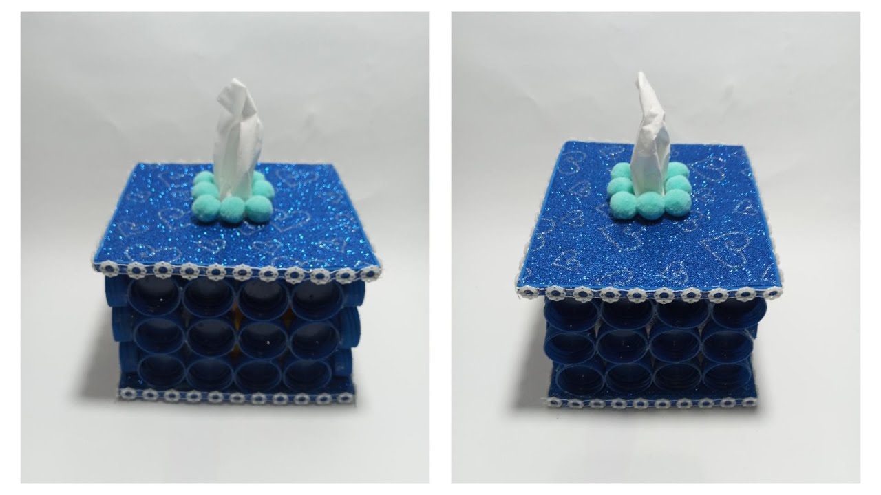 Kerajinan Tangan Tempat Tisu dari Tutup Botol Aqua | Handicraft from Aqua Bottle Caps @OUR_i Channel