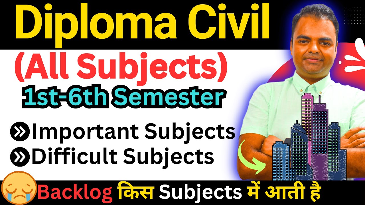 Diploma Civil Syllabus Subjects, Polytechnic Civil Syllabus 1st to 3rd Year Syllabus