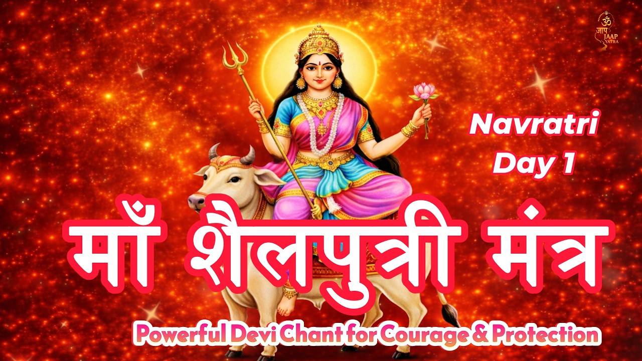 Navratri Day 1 Sacred Chant | Maa Shailputri Mantra |  Powerful Devi Mantra for Strength & Blessings