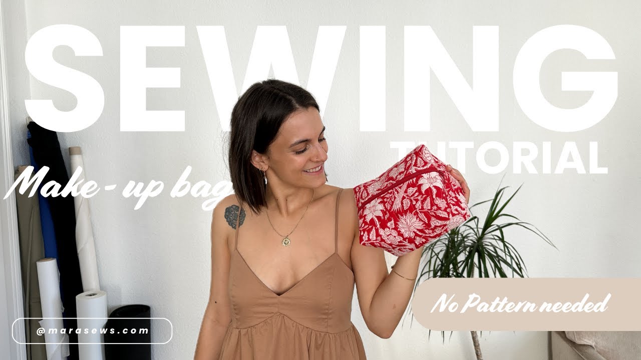 DIY Make-up bag sewing tutorial | nice inside | beginner friendly | without pattern