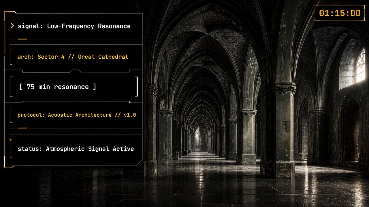 FOCUS ARCHITECTURE: Deep Work Cycle | Dark Cathedral Ambient & Sub Bass [75 MIN]