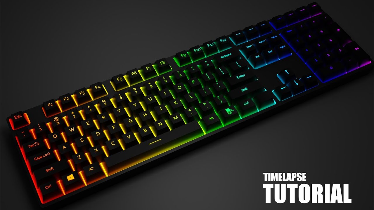 Gaming Keyboard Modelling in blender [ Timelapse ]