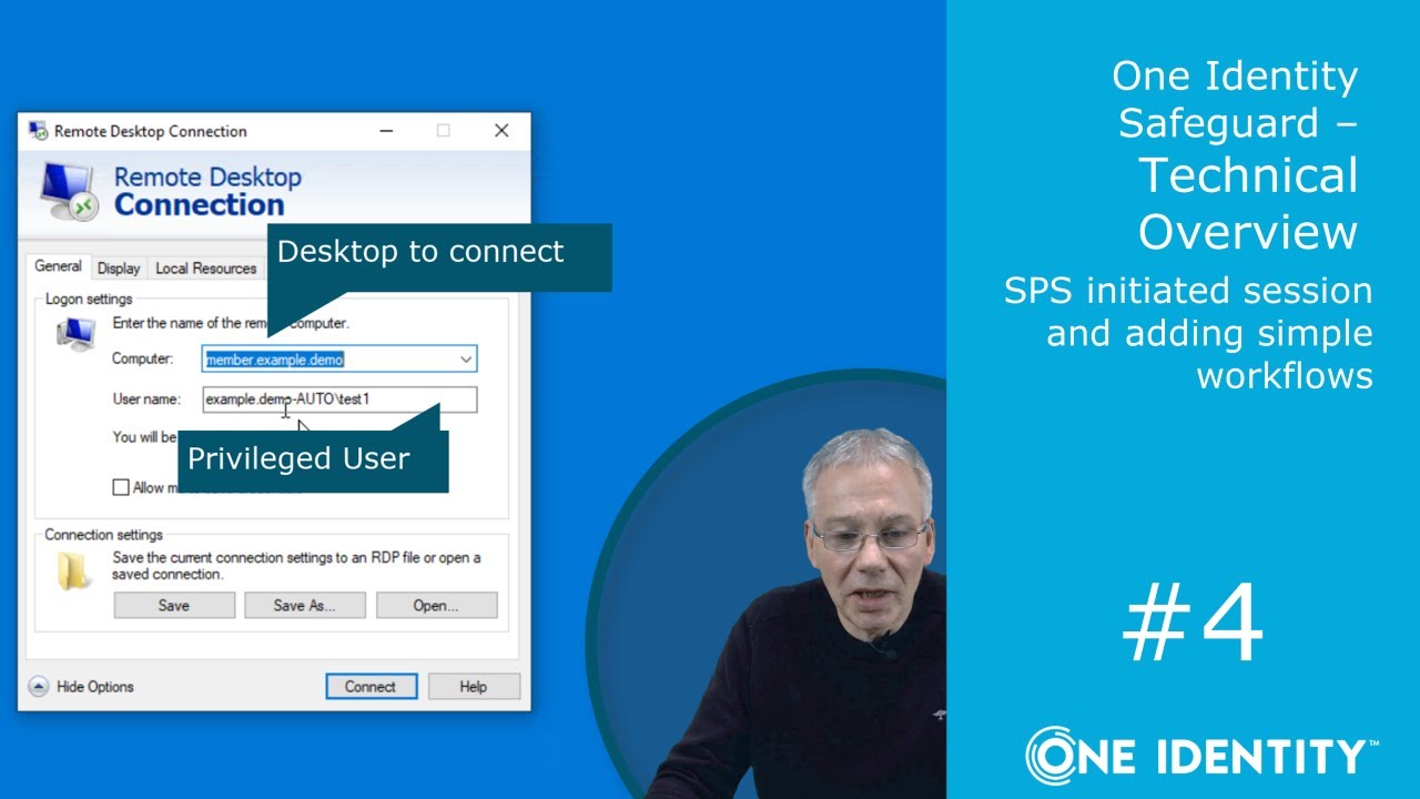 One Identity Safeguard | Technical Overview #4 | SPS initiated session and adding simple workflows