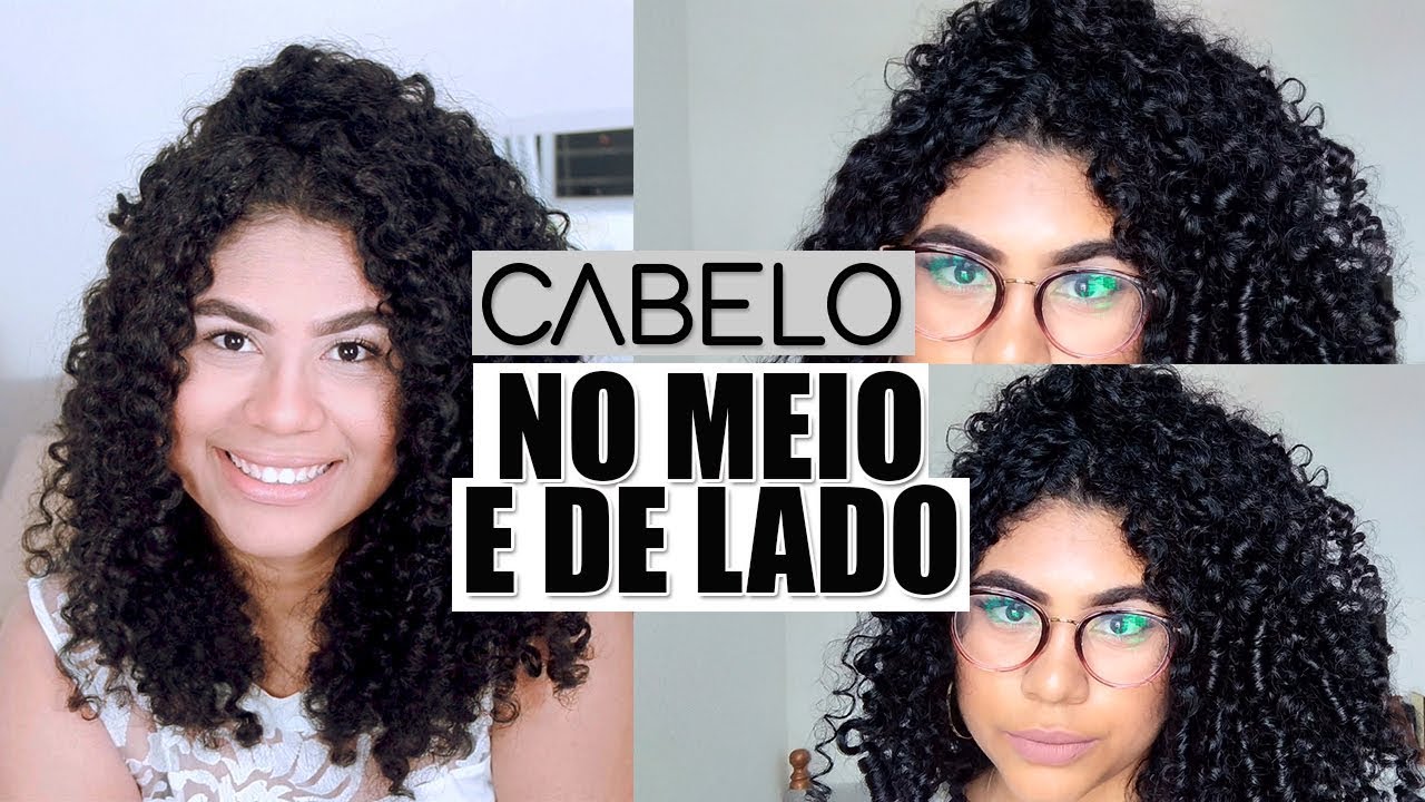 COMO REPARTIR CABELO CACHEADO NO MEIO E DE LADO AO MESMO TEMPO