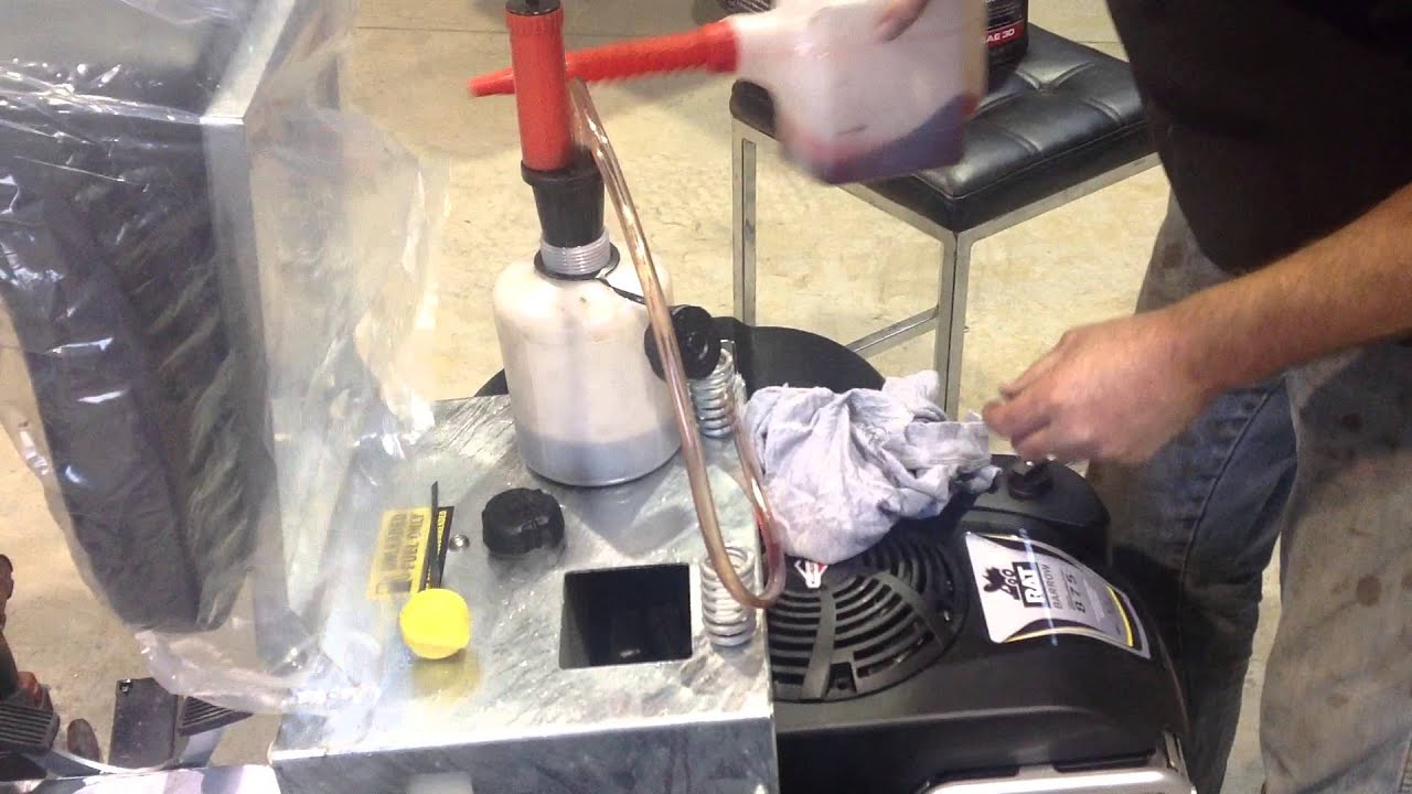 How to change the oil,in your RAT Barrow.
