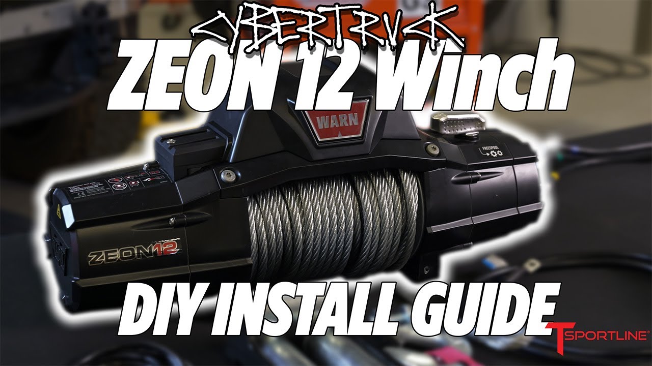 Tesla Cybertruck T Sportline CTX Bumper Warn Zeon 12 Winch Install Video - DIY Instructions Guide