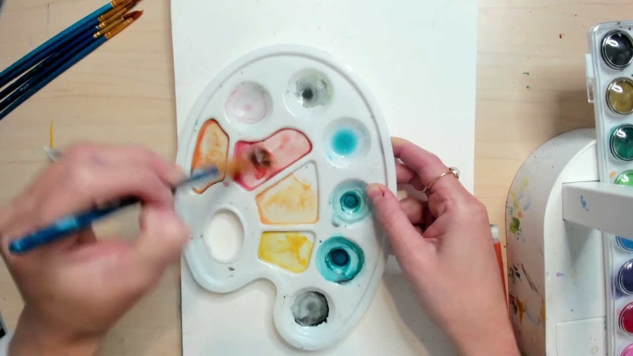 How to Paint Watercolor Tree in 90 Minutes using Negative Space technique!