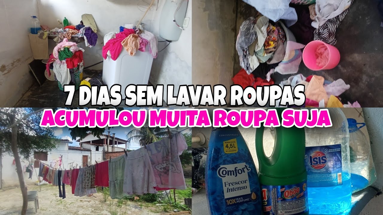 7 DIAS Sem LAVAR Roupas ACUMULOU Muita ROUPA SUJA 