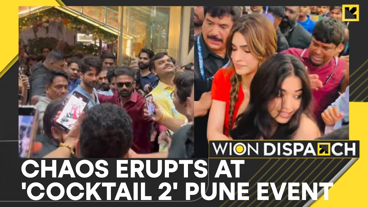 Chaos at 'Cocktail 2' Event: Kriti Sanon Protects Rashmika as Fans Breach Barricades | WION Dispatch