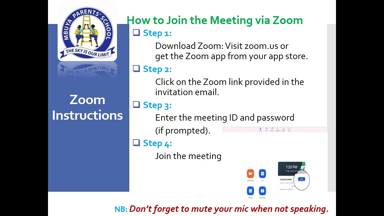 Online parents meeting invitation