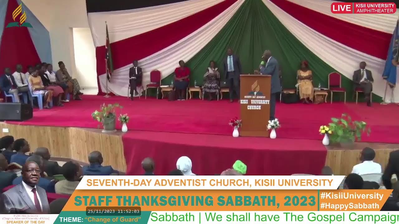 KISII UNIVERSITY SEVENTH-DAY ADVENTIST CHURCH STAFF THANKSGIVING SABBATH 2023