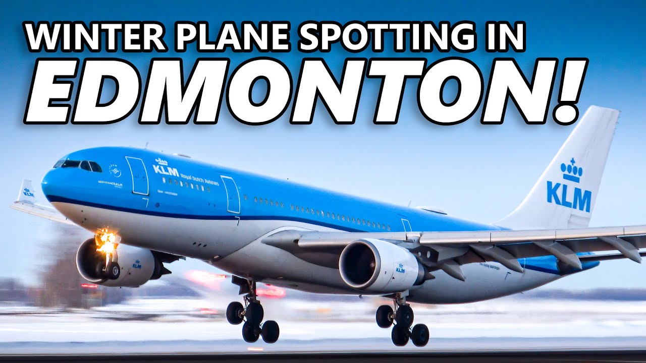 EDMONTON PLANE SPOTTING! Winter Aviation at Edmonton International Airport (4K)