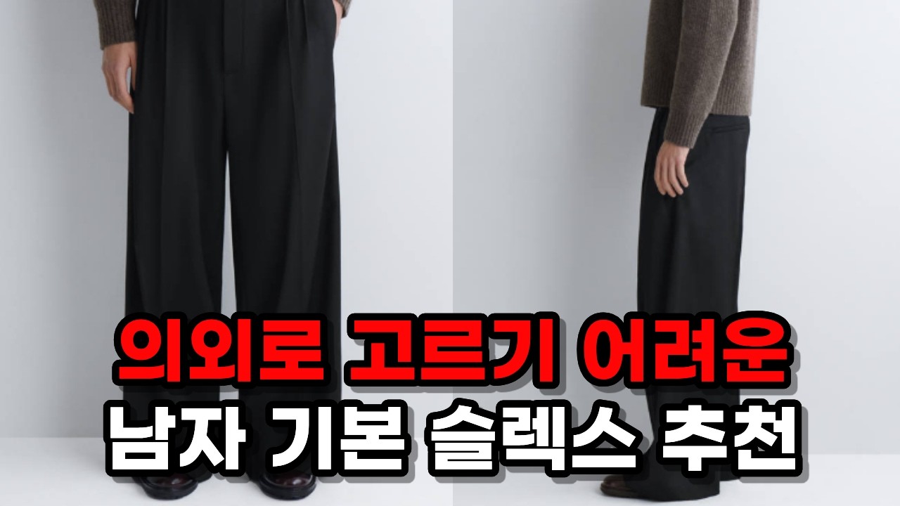 놓치면 평생 후회할 핏좋은 기본 와이드 슬랙스 TOP4 추천! 코스, 토니웩, 커스텀어클락, 시그니처