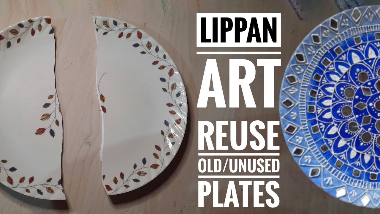 Broken to Décor II Lippan art on Broken/unused plates II How to hang plate on wall #lippanart