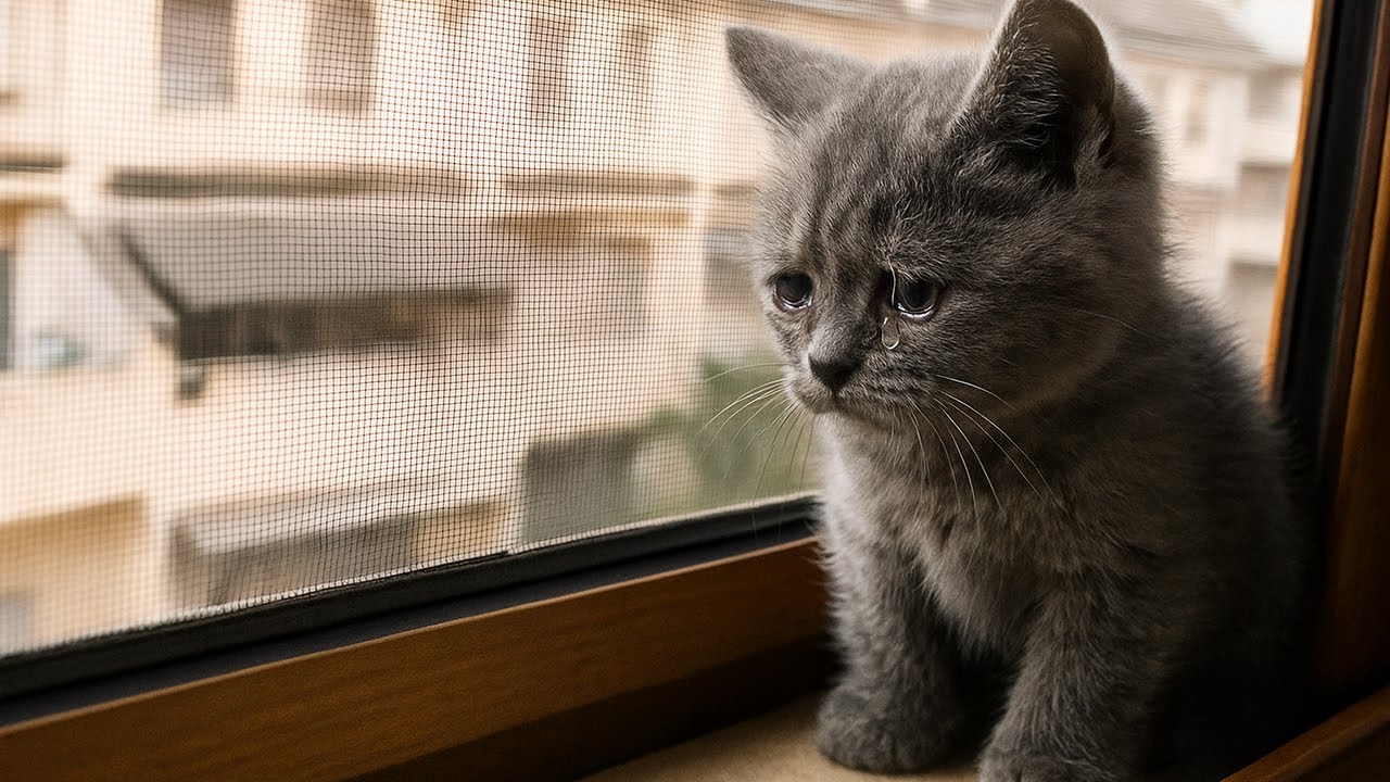 Котенка оставили одну на 4 дня, а вернувшись, хозяева не поверили глазам!