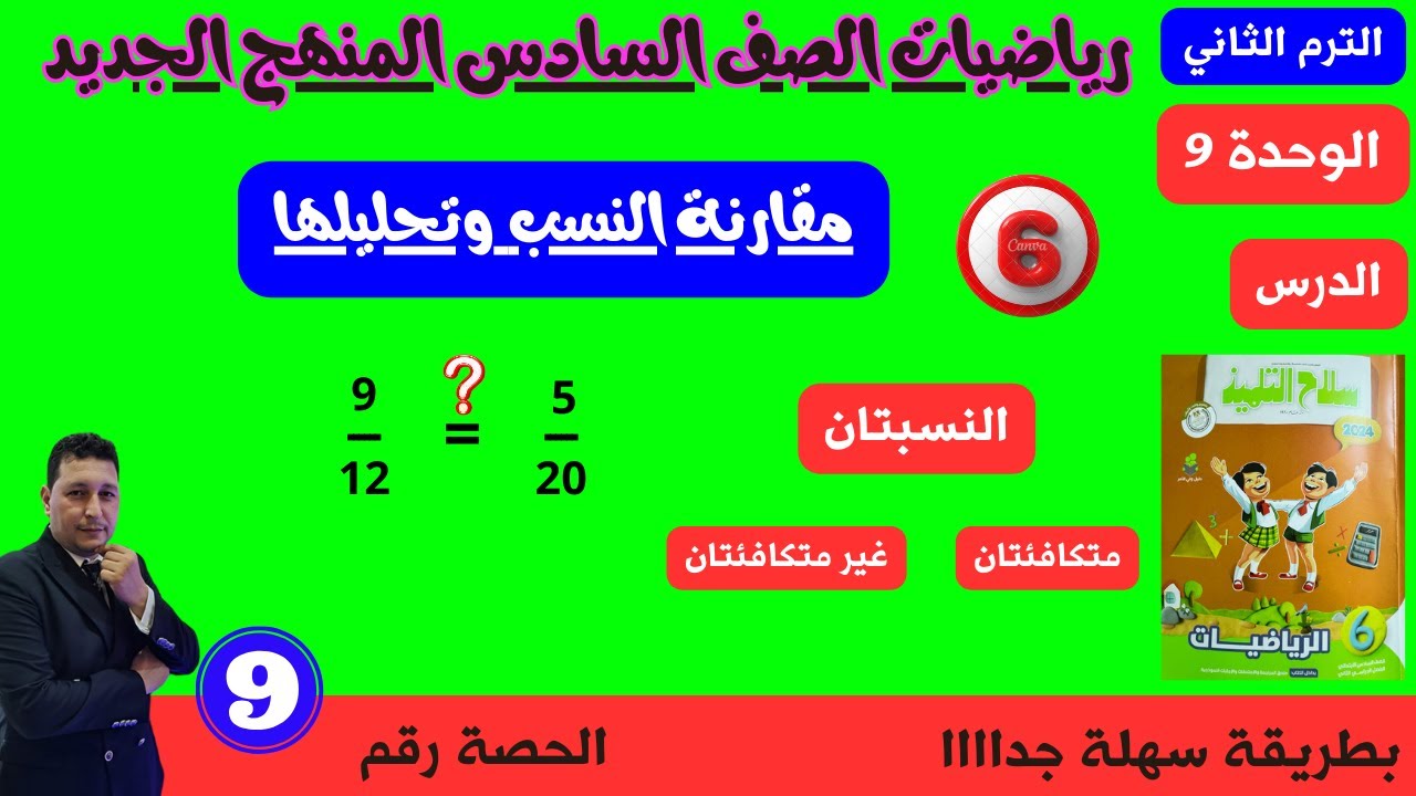 الوحدة 9 الدرس 6 مقارنة النسب وتحليلها