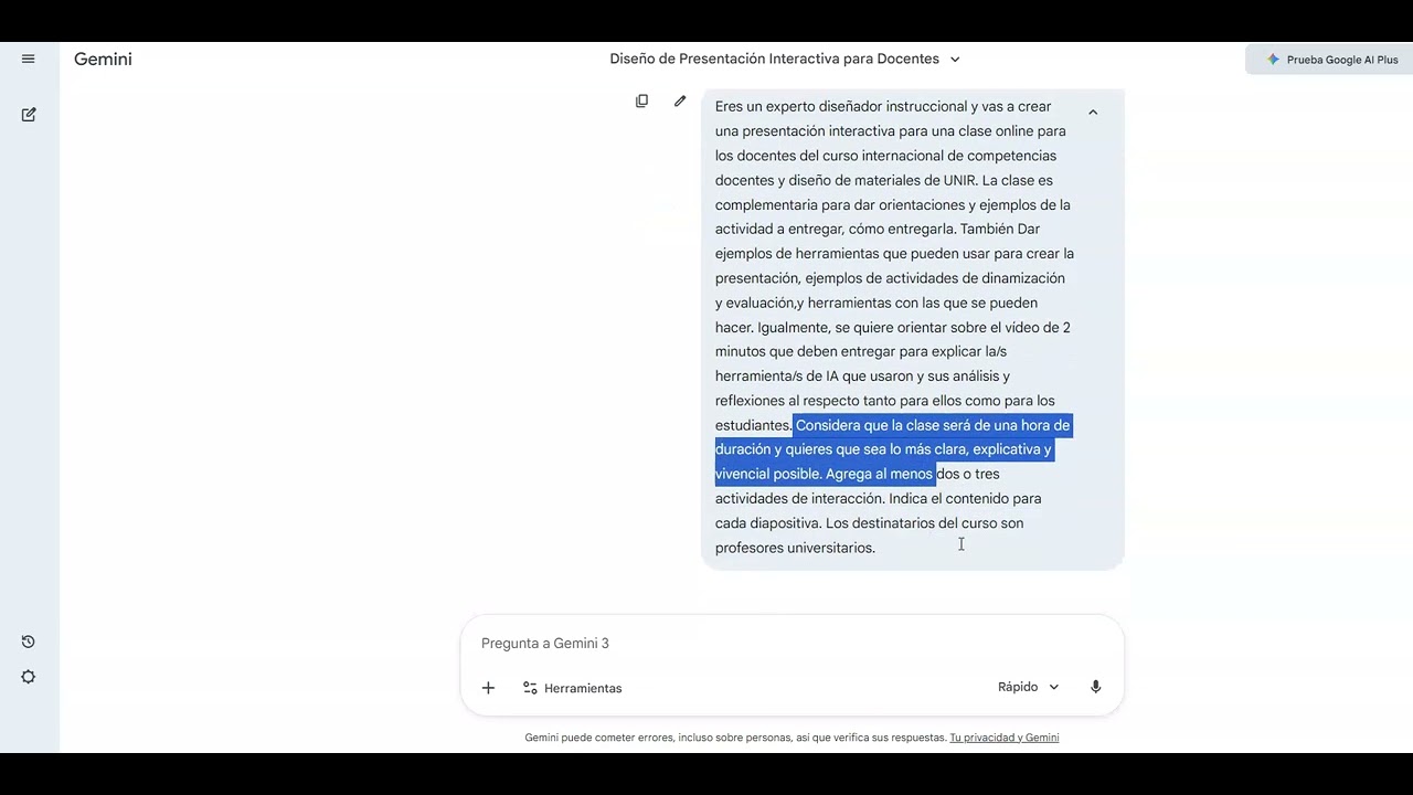 Pedir a la IA Diseño de una presentación (Ejemplo con Gemini) #inteligenciaartificial #gemini