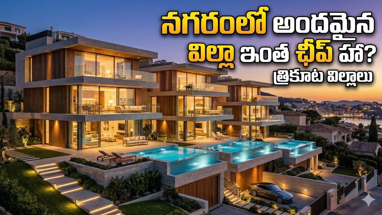 మాయ సభ లాంటి ట్రిప్లెక్స్ విల్లా just 6990/- @ 1 square yard#bonguloor 
