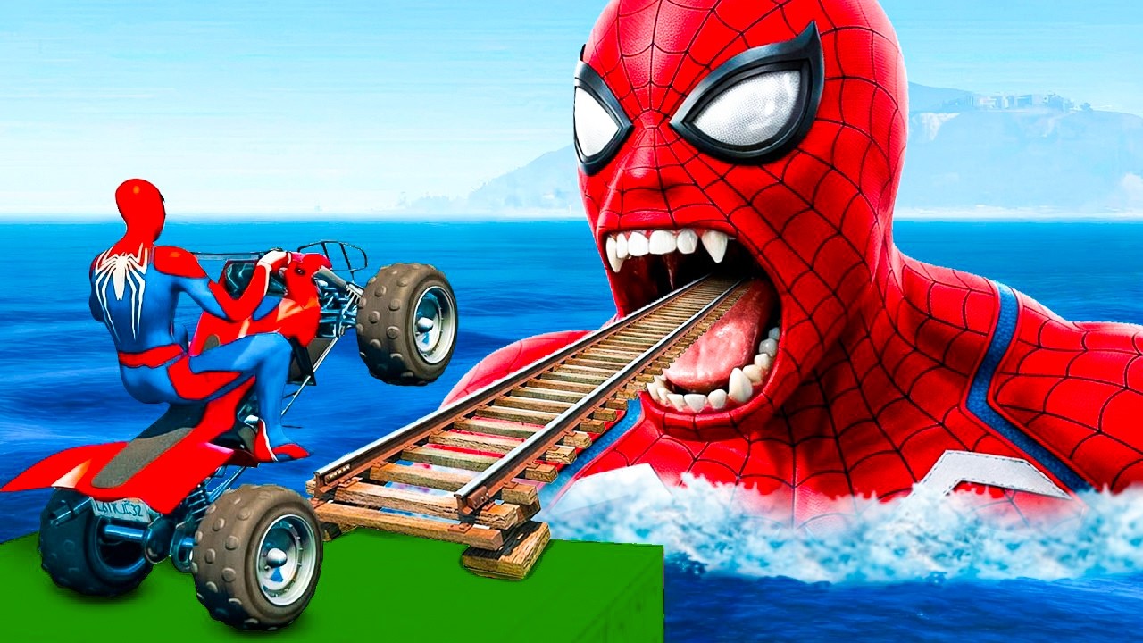 الرجل العنكبوت انقاذ باتمان Spider-Man Rescue batman vs iron man vs venom funny Game GTA 5 superhero