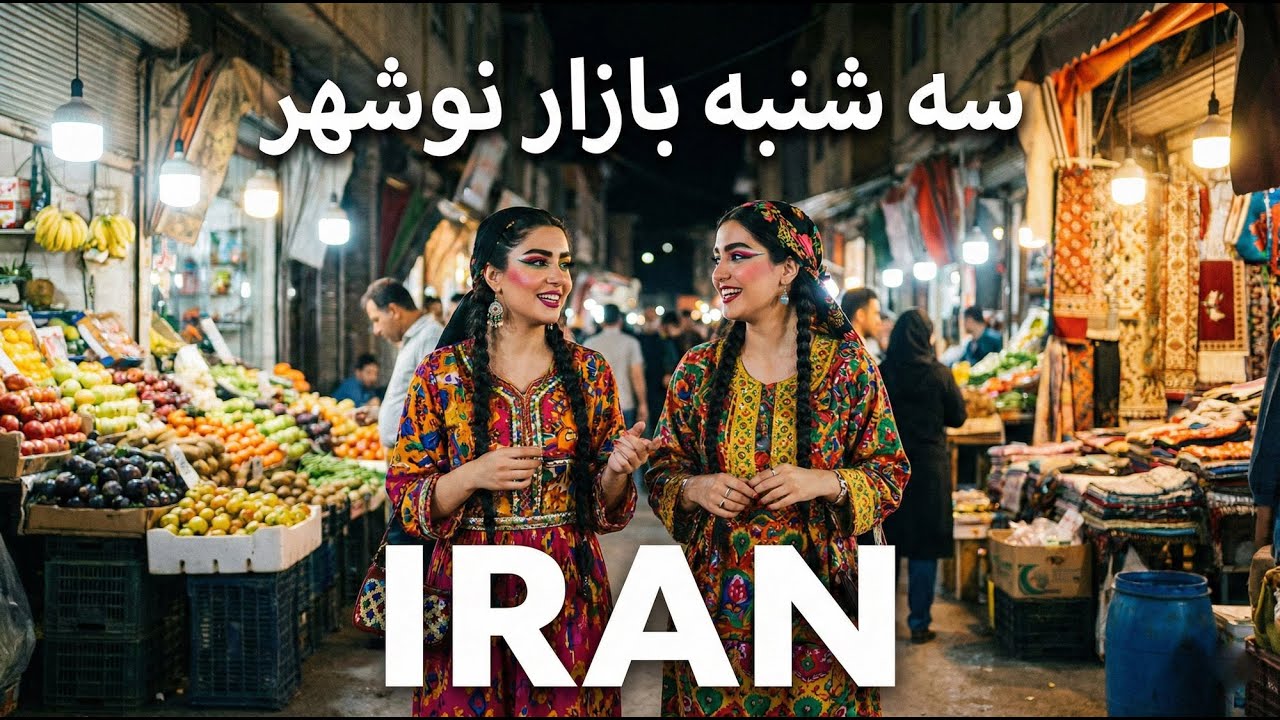 This Market is Crazy! Iranian Street Vendors & Local Life (Night Walking tour) ایران