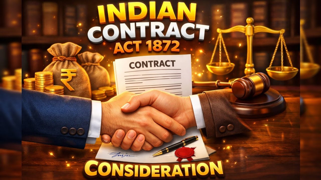 Consideration🔔 || INDIAN CONTRACT ACT, 1872 || Full concept in details with Case Laws ||