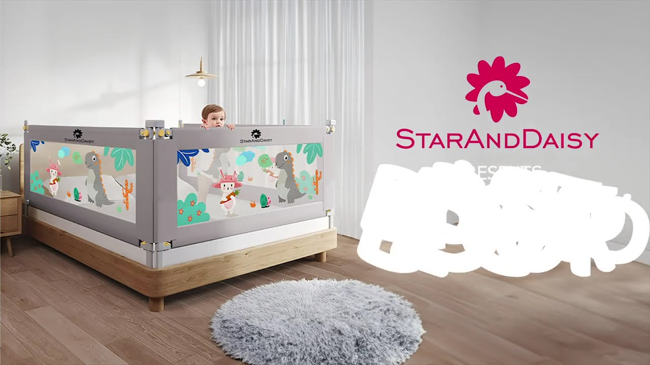 StarAndDaisy Bed GuardRail Portable Safety Guardrail for Baby Infants & Toddlers, T Supportive Frame