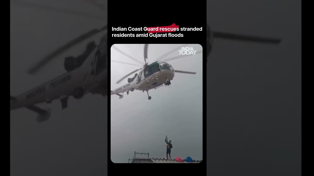 Indian Coast Guard Rescues Flood-Hit Families in Gujarat's Navsari | #gujarat #flood #defence