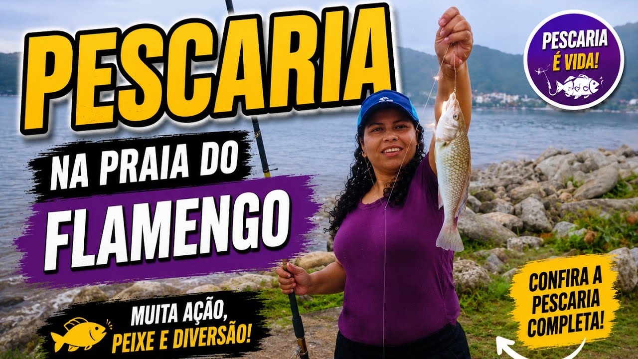 NOSSAS PESCARIAS NA PRAIA DO FLAMENGO, PESCA FEMININA OFICIAL PESCARIA NA PRAIA DO FLAMENGO